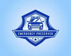 Police Car Shield logo design