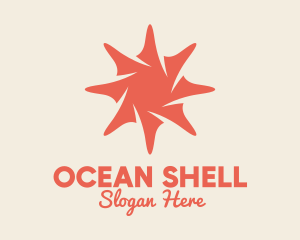 Pink Sea Shell Star  logo design