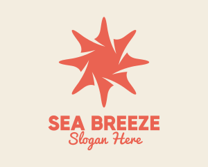 Pink Sea Shell Star  logo design