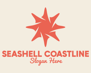 Pink Sea Shell Star  logo design