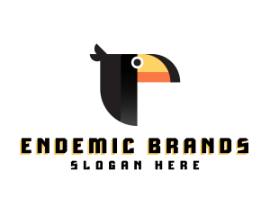 Toucan Bird Beak logo design