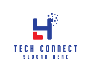 Pixel Tech Letter LH Logo