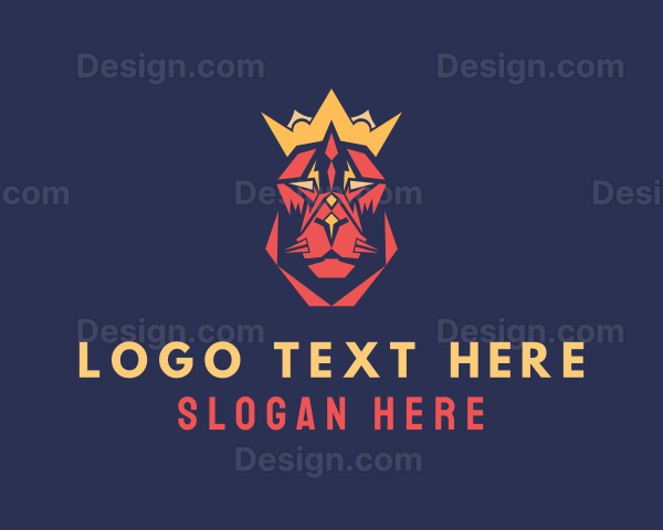 Geometric Lion Royalty Logo