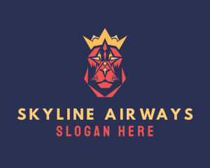 Geometric Lion Royalty Logo