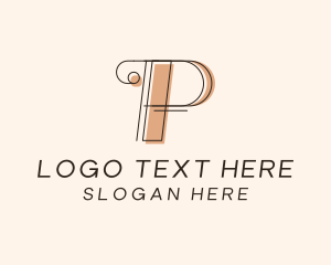 Business Boutique Letter P  logo