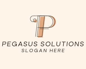 Business Boutique Letter P  logo design