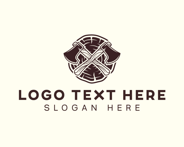 Woodcutter logo example 4