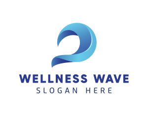 3D Wave Surfer logo design