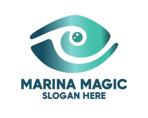 Abstract Marine Eye  logo design