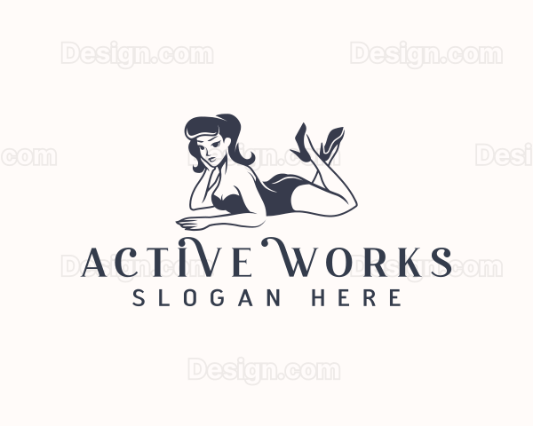 Sexy Pinup Lady Logo