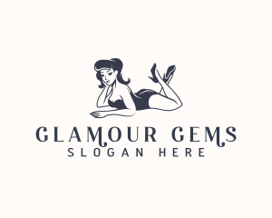 Sexy Pinup Lady logo design