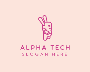 Pink Chubby Bunny logo design