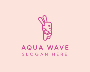 Pink Chubby Bunny logo design