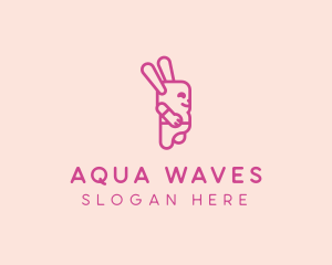 Pink Chubby Bunny logo design