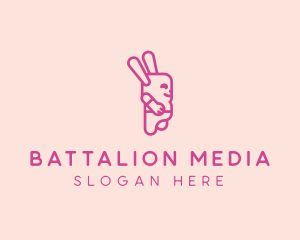 Pink Chubby Bunny logo design