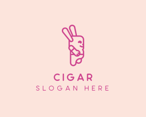 Pink Chubby Bunny logo design