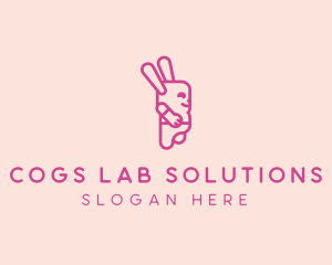 Pink Chubby Bunny logo design