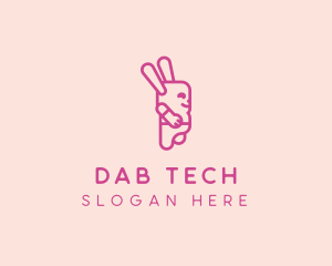 Pink Chubby Bunny logo design