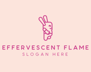 Pink Chubby Bunny logo design