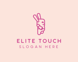 Pink Chubby Bunny logo design