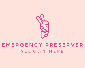 Pink Chubby Bunny logo design