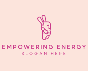 Pink Chubby Bunny logo design