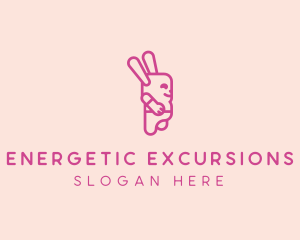 Pink Chubby Bunny logo design