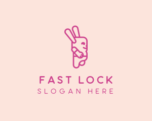 Pink Chubby Bunny logo design