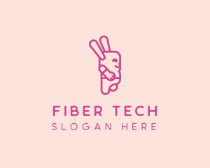 Pink Chubby Bunny logo design