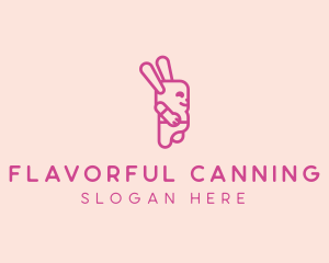 Pink Chubby Bunny logo design