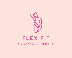 Pink Chubby Bunny logo design