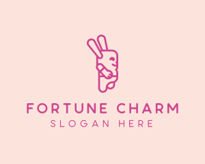 Pink Chubby Bunny logo design