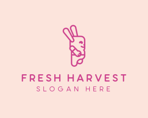 Pink Chubby Bunny logo design