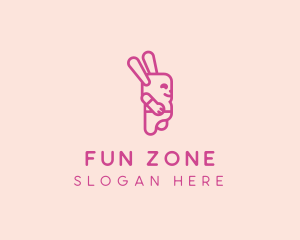 Pink Chubby Bunny logo design