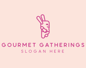 Pink Chubby Bunny logo design