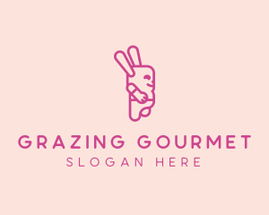 Pink Chubby Bunny logo design