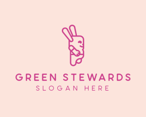 Pink Chubby Bunny logo design