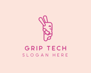 Pink Chubby Bunny logo design