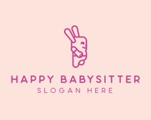 Pink Chubby Bunny logo design