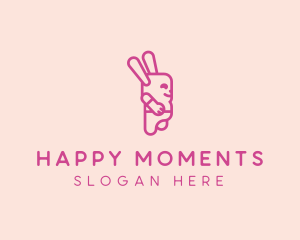 Pink Chubby Bunny logo design