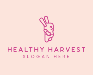 Pink Chubby Bunny logo design