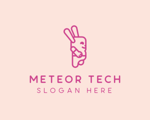 Pink Chubby Bunny logo design