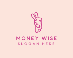 Pink Chubby Bunny logo design