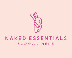 Pink Chubby Bunny logo design