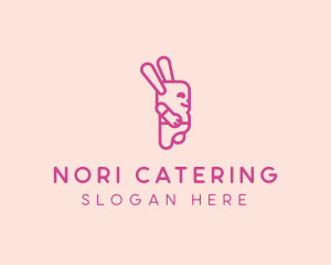 Pink Chubby Bunny logo design