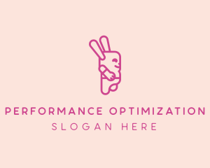 Pink Chubby Bunny logo design