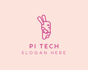 Pink Chubby Bunny logo design