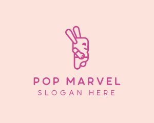 Pink Chubby Bunny logo design