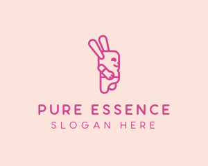 Pink Chubby Bunny logo design