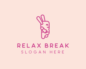 Pink Chubby Bunny logo design